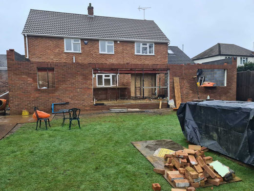 house extension building