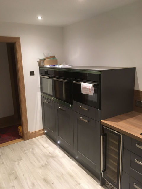 black kitchen unit