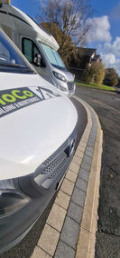 front view of white van