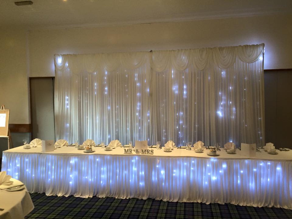 Fairy light backdrop hire Glasgow JMD Entertainmen