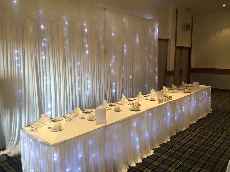 Fairy light backdrop hire Glasgow JMD Entertainmen