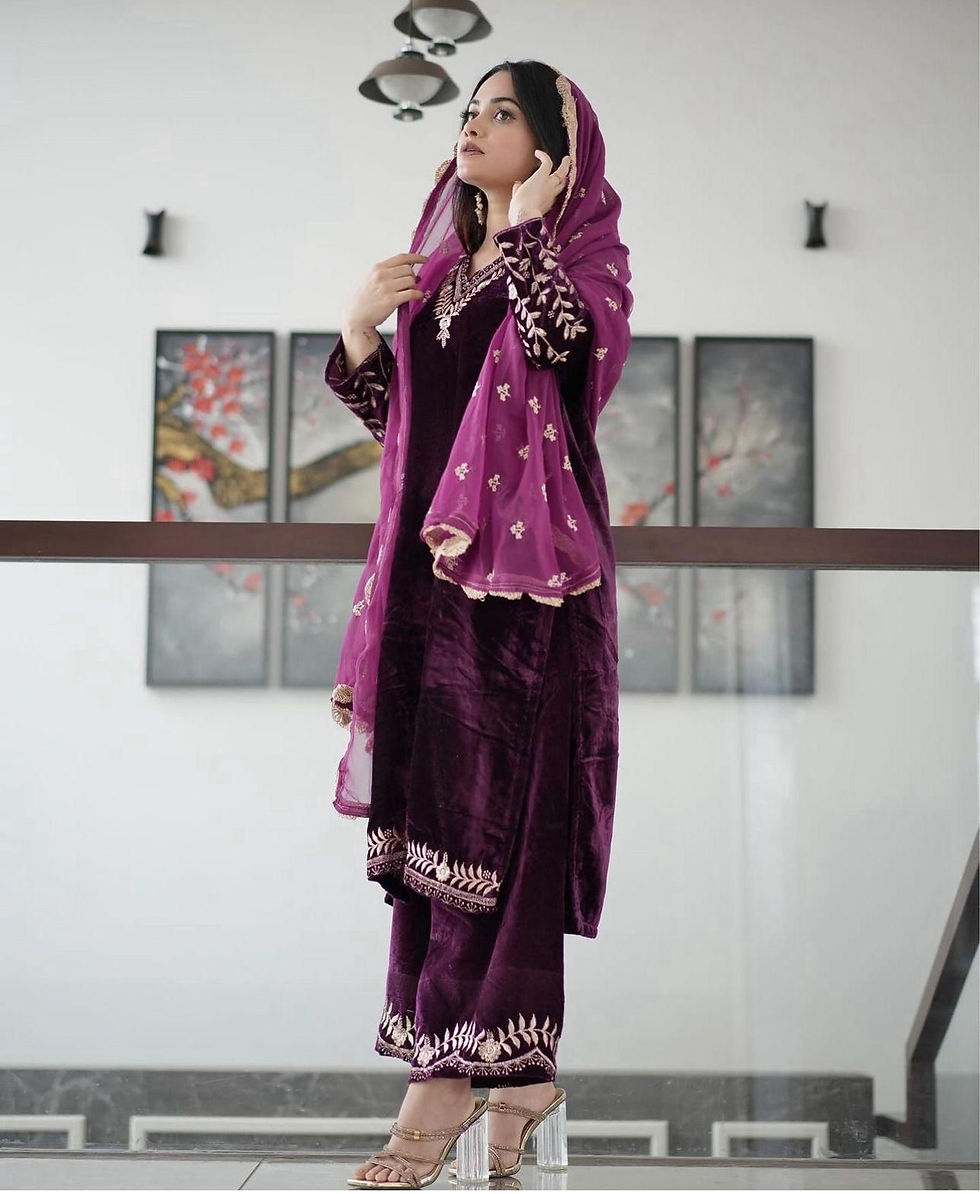 Velvet salwar set