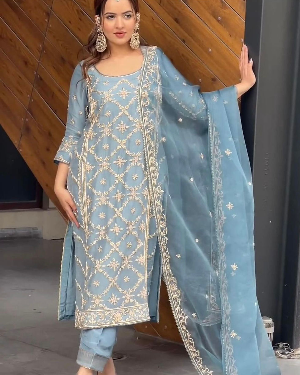 Blue salwar suit