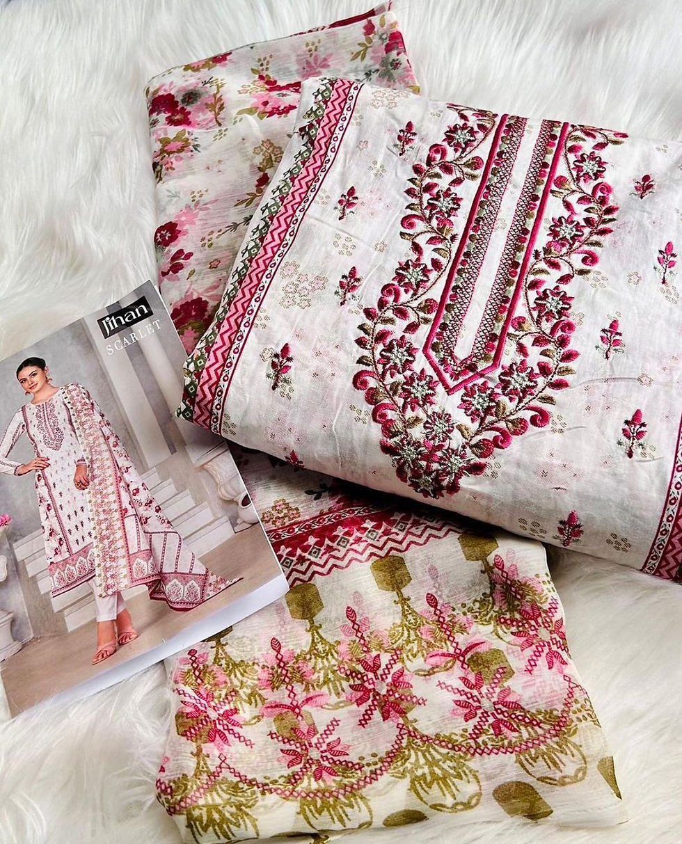 Thumbnail: Floral white and res suit