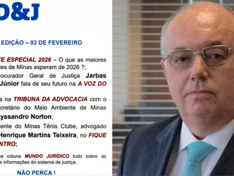 Saiu do forno + uma edição do caderno "DIREITO & JUSTIÇA MINAS" do jornal Estado de Minas. Eviado nosso BLOG pelo advogado Décio Freire presidente do Conselho Consultivo dos Diários Associados.