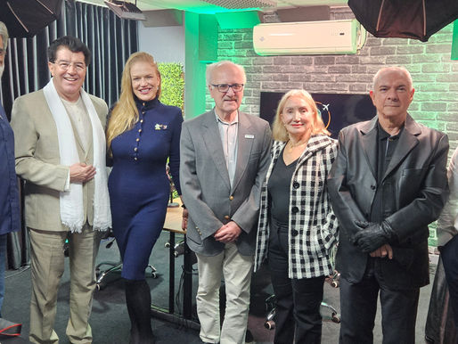 Em dia de gravação do Podcast CONEXÃO TURISMO da Abrajet Minas com a cônsul indicada da Eslovênia advogada Maria Flávia Máximo.