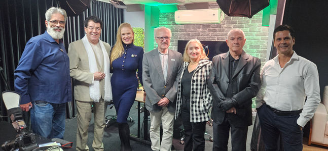 Em dia de gravação do Podcast CONEXÃO TURISMO da Abrajet Minas com a cônsul indicada da Eslovênia advogada Maria Flávia Máximo.
