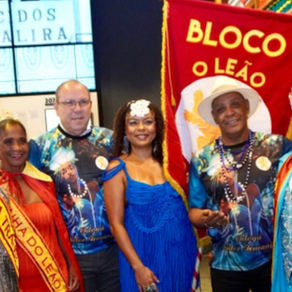 Em clima de carnaval. Presidente da CDL/BH Marcelo Souza recebeu na sede da entidade na av João Pinheiro o presidente do BLoco Leão da Lagoinha Jairo Nascimento e sua corte momesca