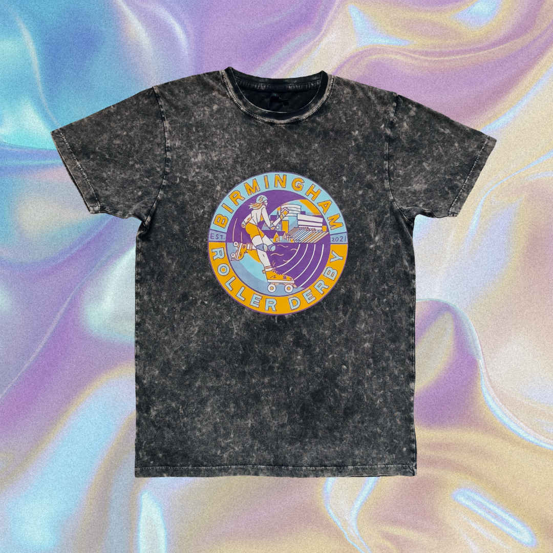 Black Acid Wash BRD Logo Tee