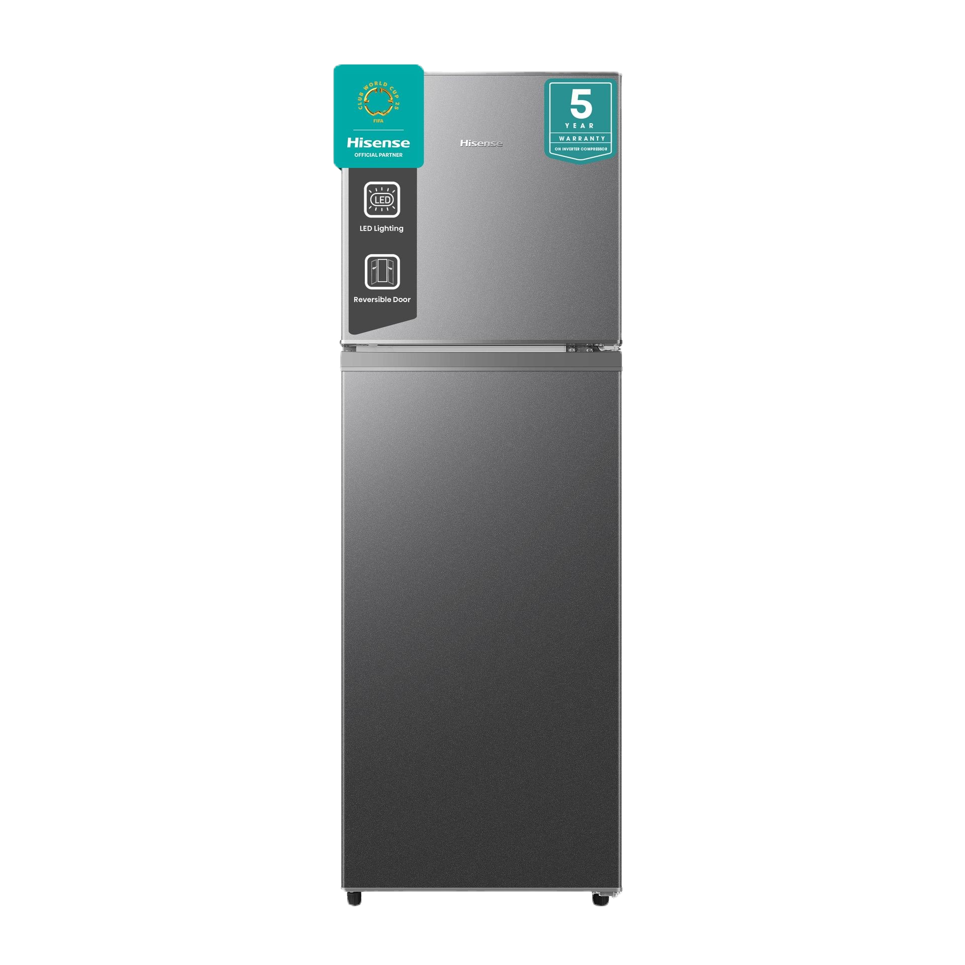Hisense H225TTS 154L Combi Refrigerator Inox