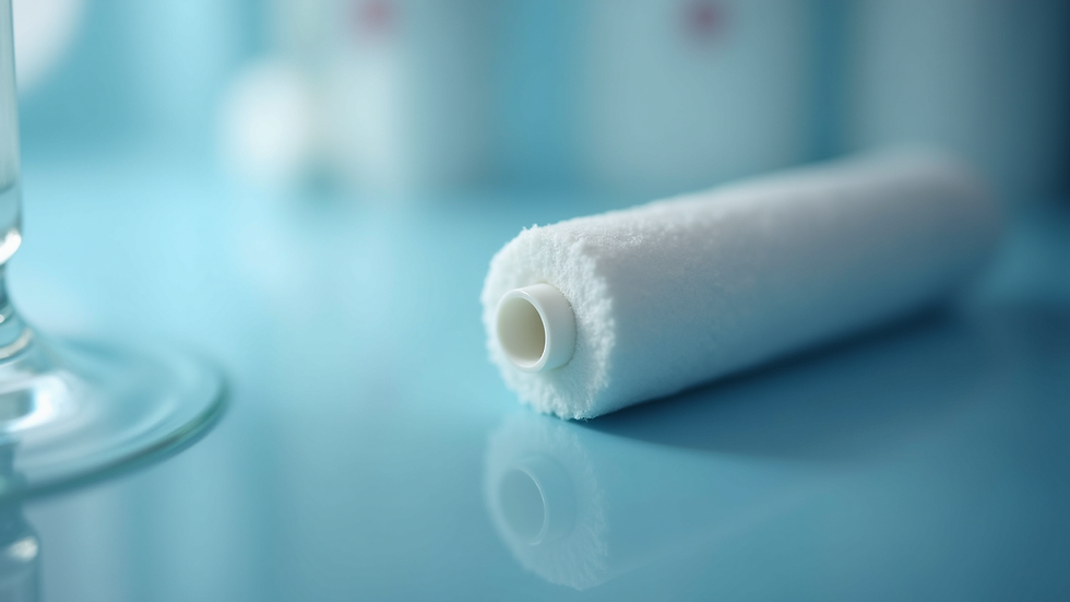 Close-up view of a fridge water filter cartridge