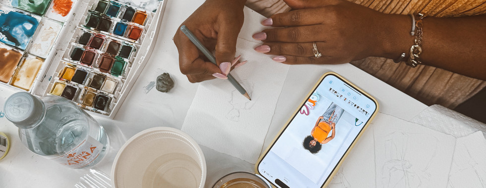 an artist live sketching