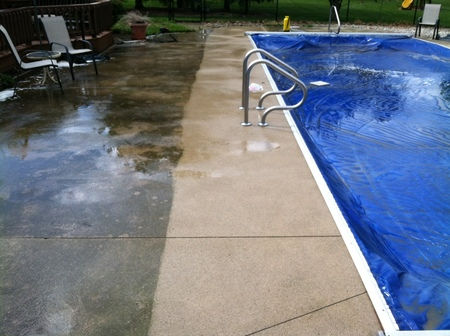 Power Wash Pool Deck