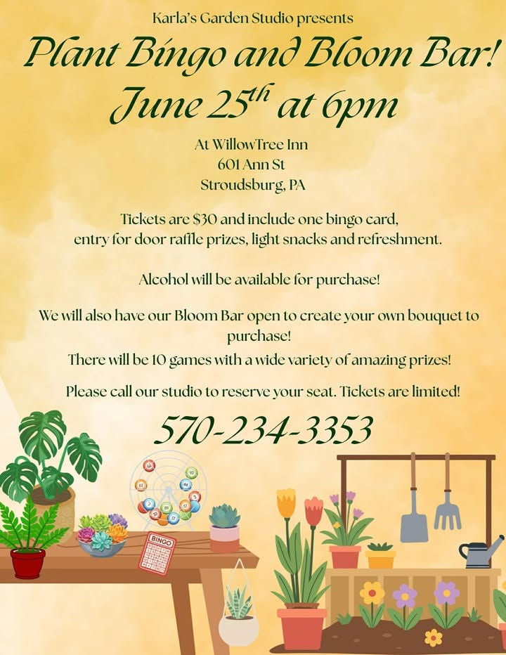Plant Bingo and Bloom Bar