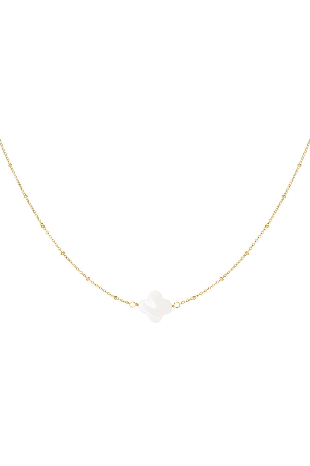 Collier trèfle coquillage