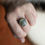 Thumbnail: Rusted Lily Variscite Copper Ring (size 8.5)