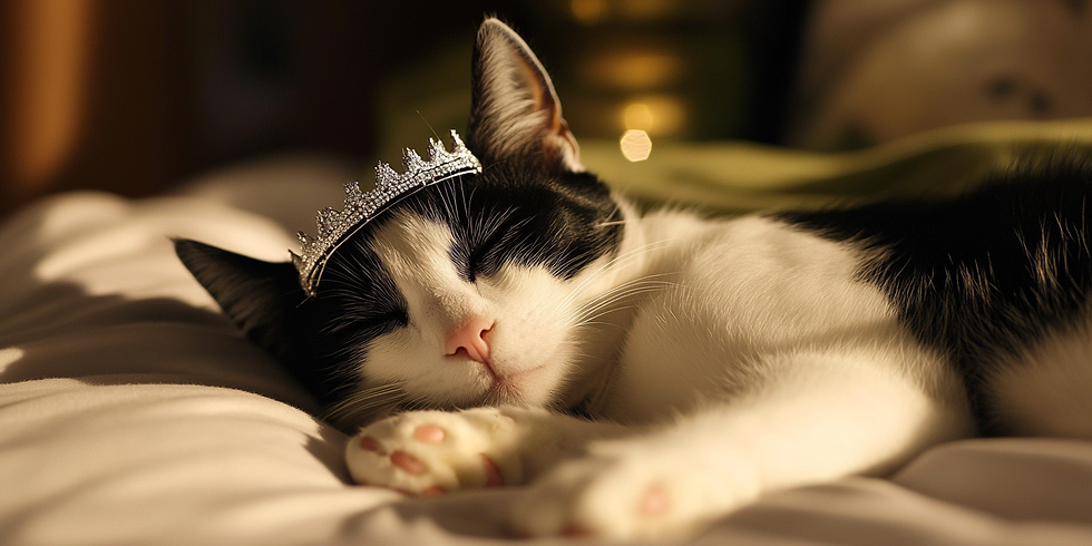 Dona Rosa Salsicha na "sua" cama