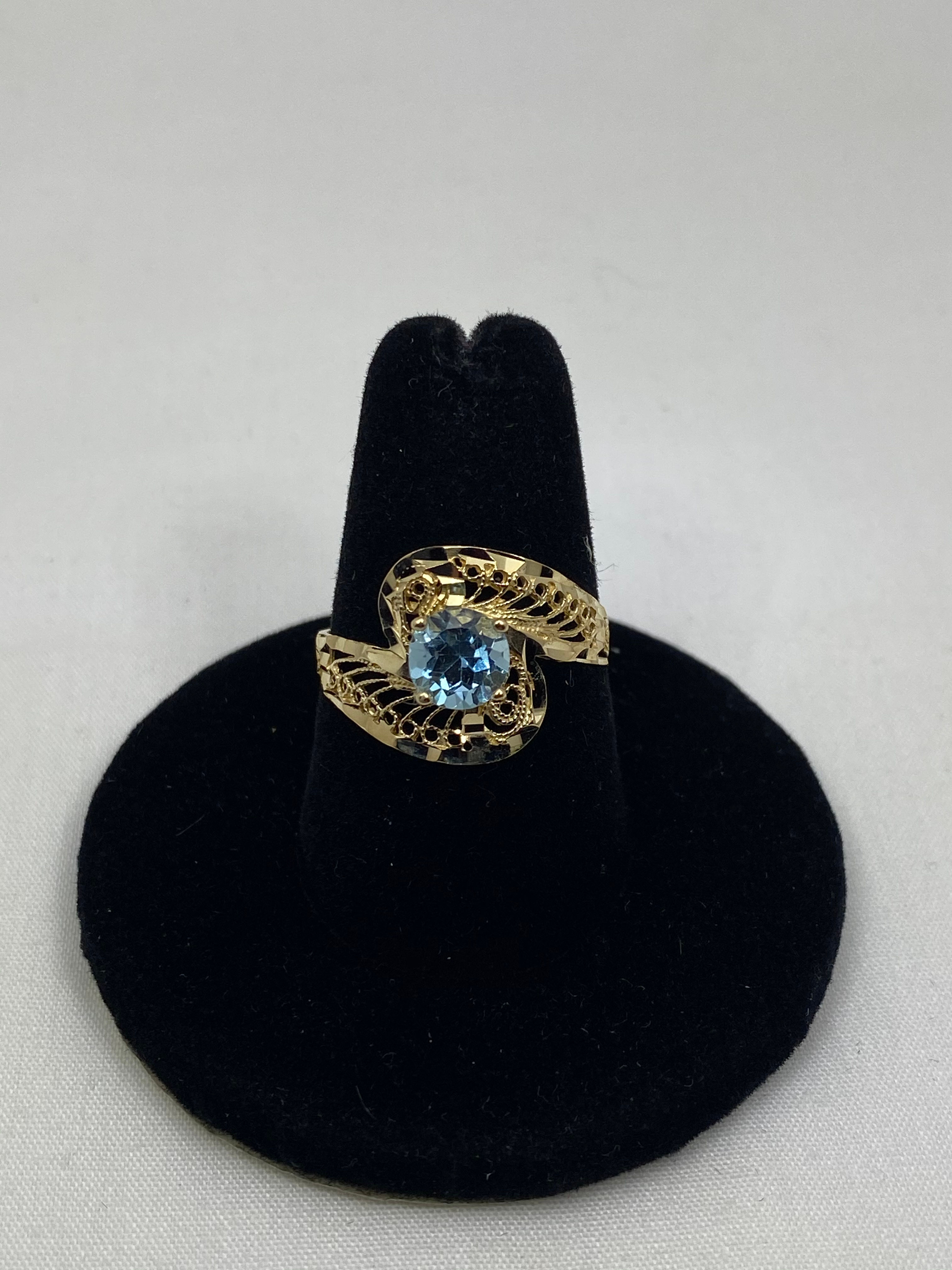 Blue Zircon Ring