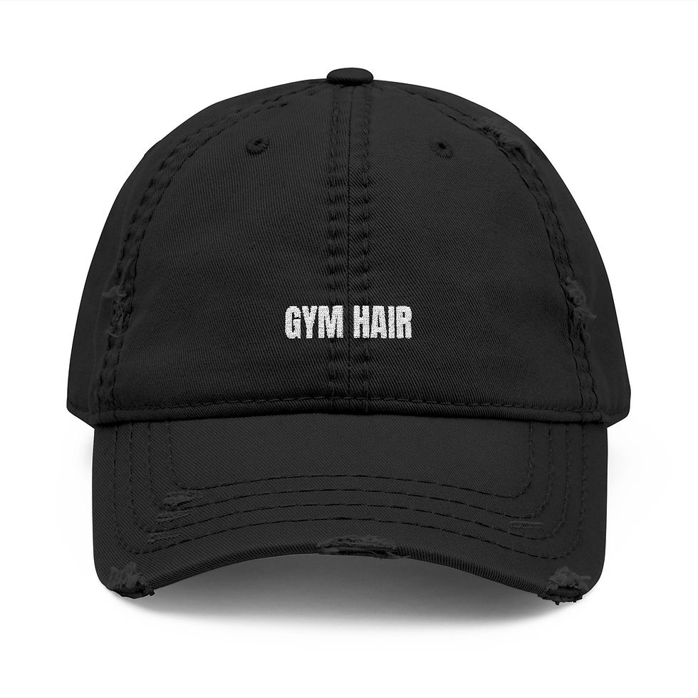 Thumbnail: Distressed Gym Hair Embroidered Hat