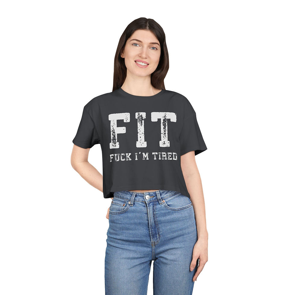 Thumbnail: Crop Top Tee for Women - F* I'm Tired