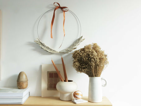 DIY wreath egg carton