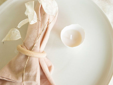 DIY eggshell candle