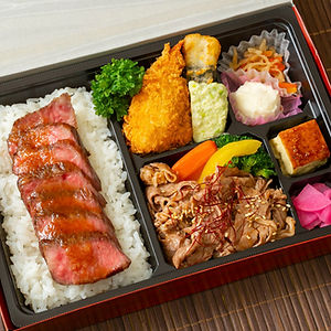 A-4ランク以上の山形牛ステーキ&山形牛の焼きしゃぶ弁当