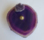 Thumbnail: Purple Agate Rock Candle with Amethyst