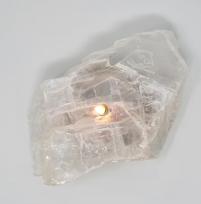 Thumbnail: Selenite Ice Rock Candle - 1 wick