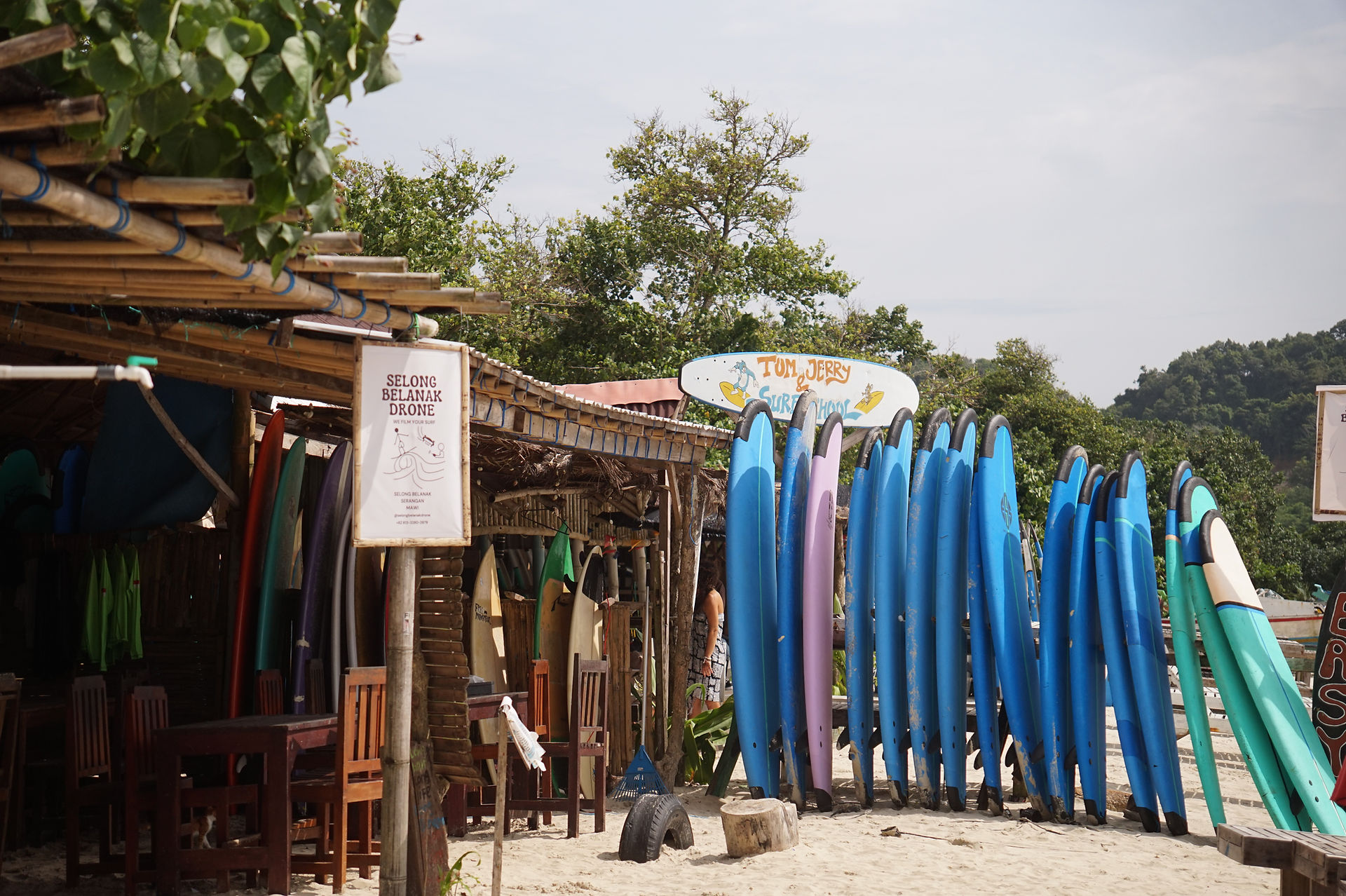 Surfboards outside a surf shop in Selong Belanak, South Lombok