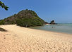 Kuta Mandalika headland and golden sand beach