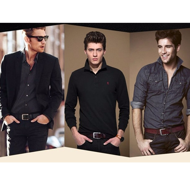 Thumbnail: COWATHER Belt Cow Genuine Leather Designer Belts for Men Fashion Vintage Male