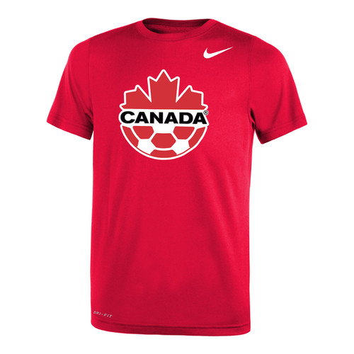 Men's Nike Red Canada Soccer Logo Tshirt thesoccerstore