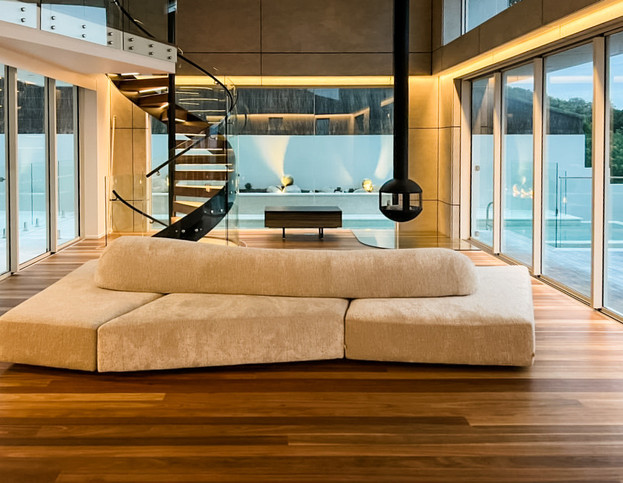 Kelly Martin Architecture_white house living pool fireplace.JPEG