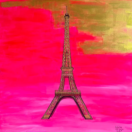 ‘La Tour Doree (The Golden Tower)’ Eiffel Tower, Paris, France.