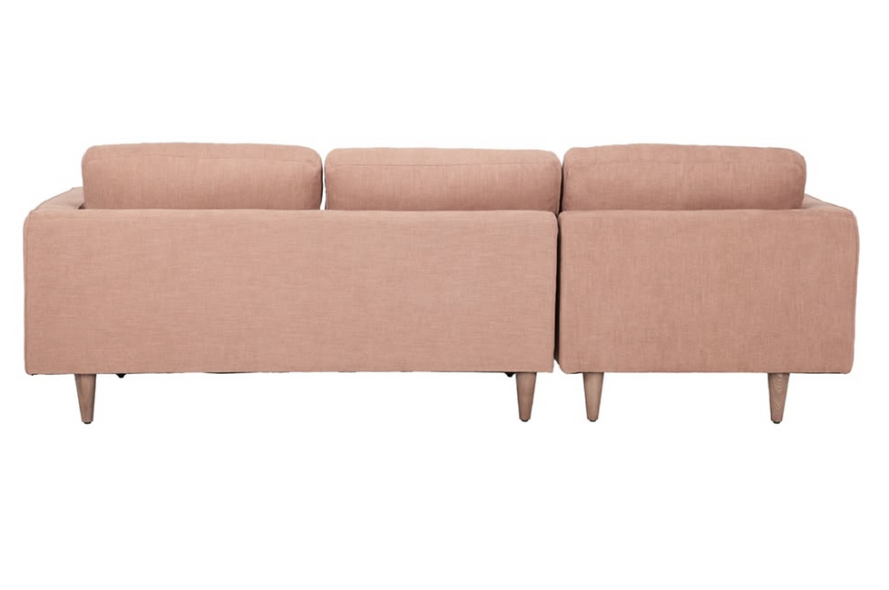 Thumbnail: Kelly Left Facing Corner Chaise Sofa, Honey peach textured weave