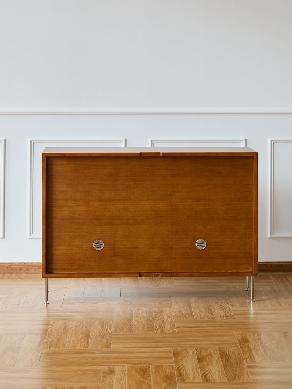 Thumbnail: Freja Modular Sideboard – solid ash wood cabinet rear/back panel view