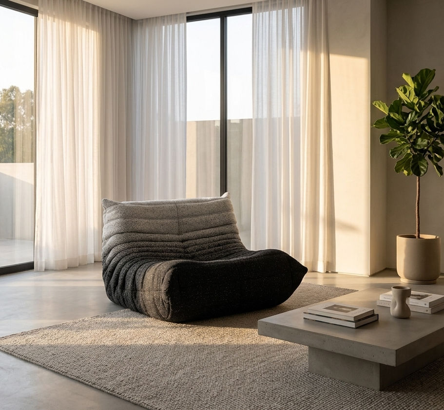 dune gradient chair in showroom