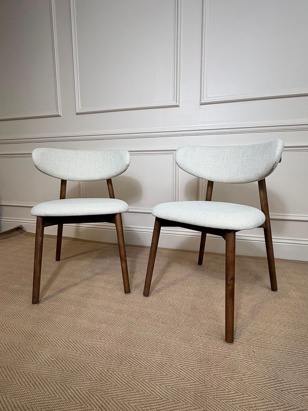 Thumbnail: Nene dining chairs in ivory weave