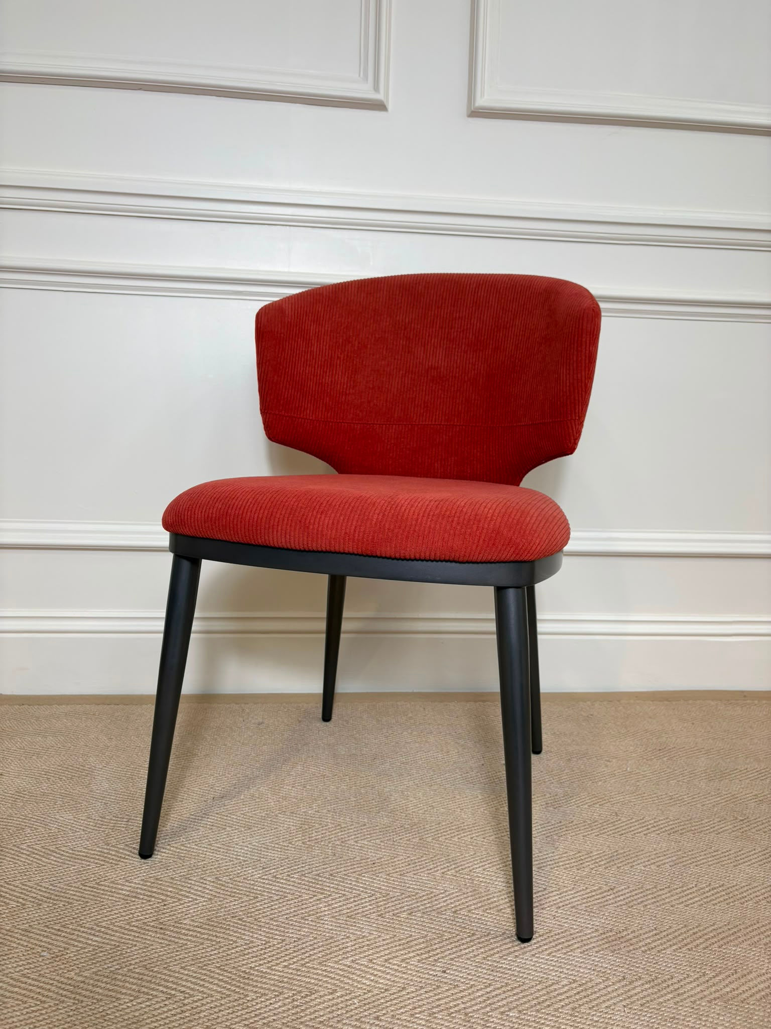 Cayenne orange corduroy dining chair