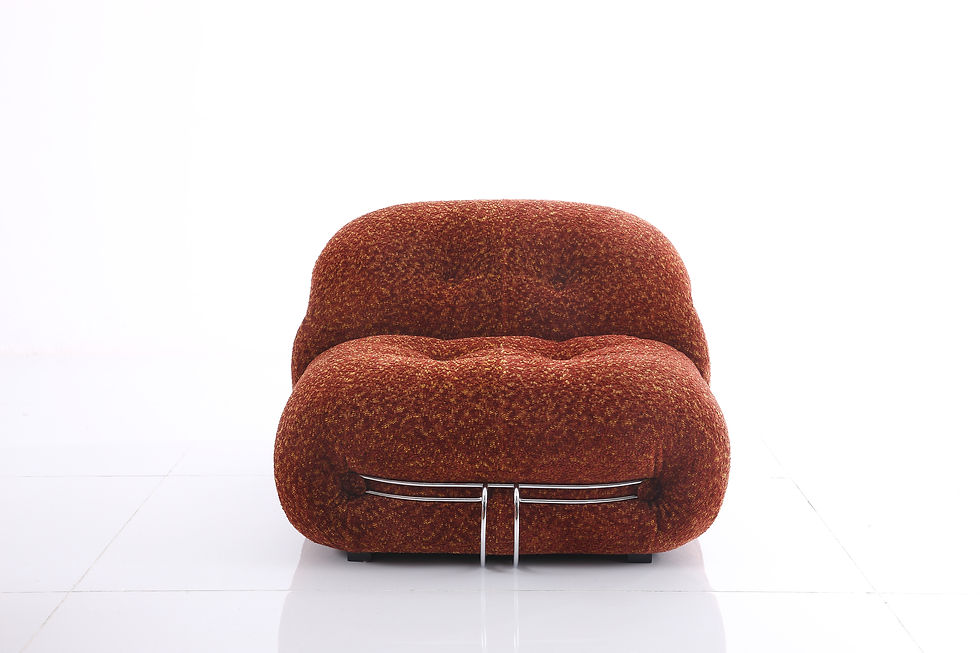 Thumbnail: Loft Soriana Inspired Armchair Fired Earth Orange front angle