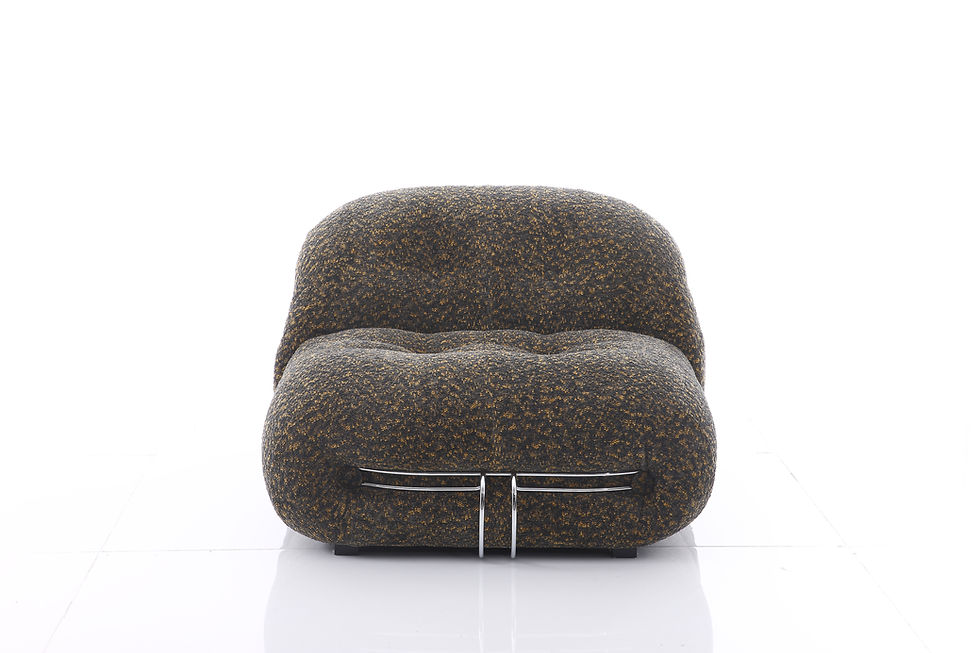 soriana armchair in volcanic gold - front view