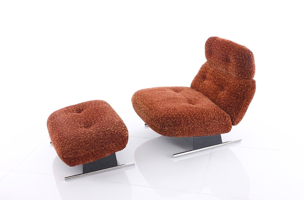 Thumbnail: Chair and footstool diagonal view again