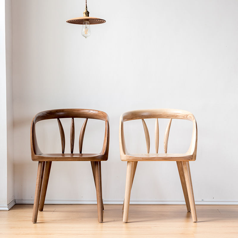 Thumbnail: Vero Sleek Magic Cube Carver Chair, Walnut