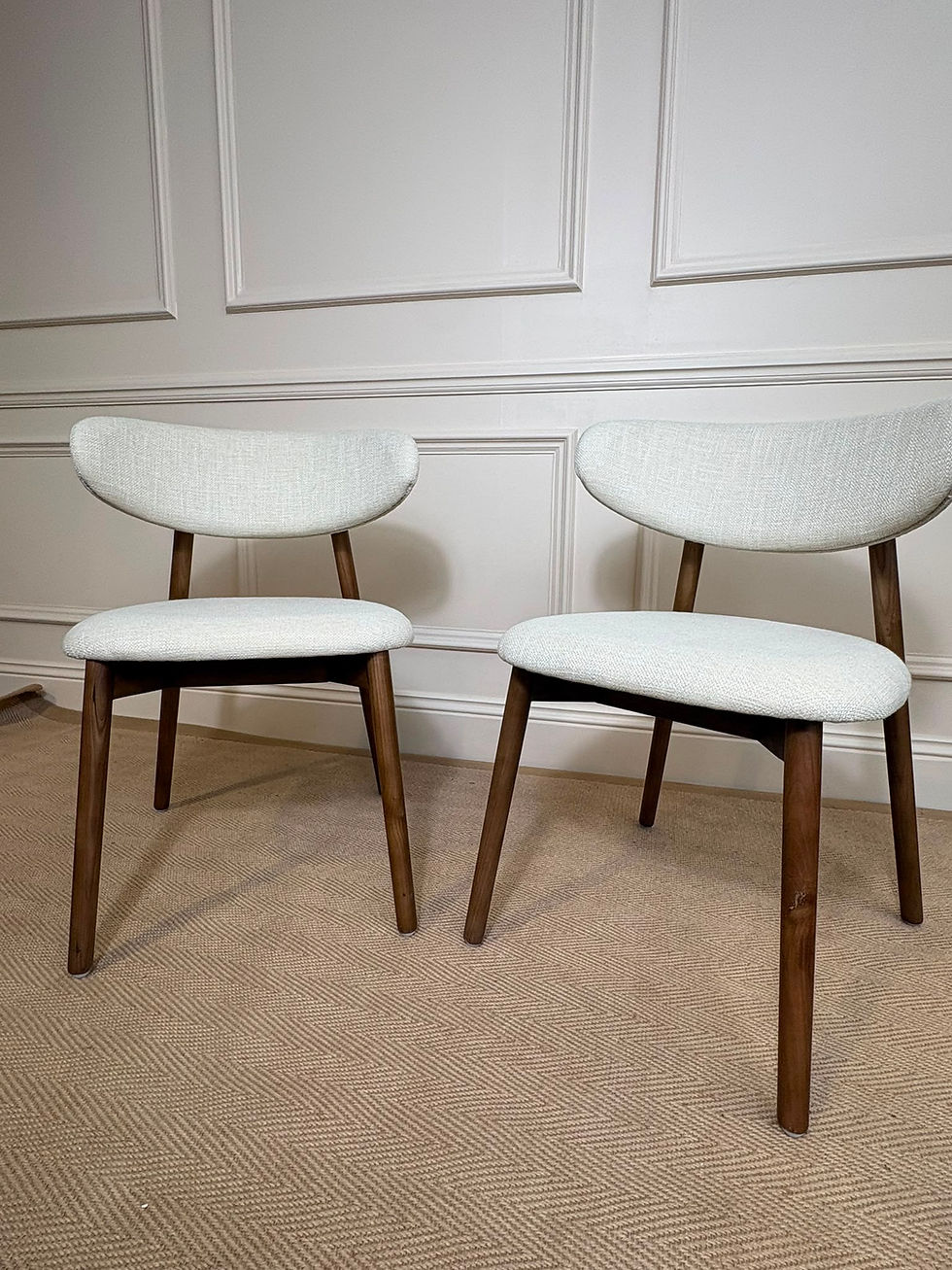 Thumbnail: Nene dining chairs in ivory weave