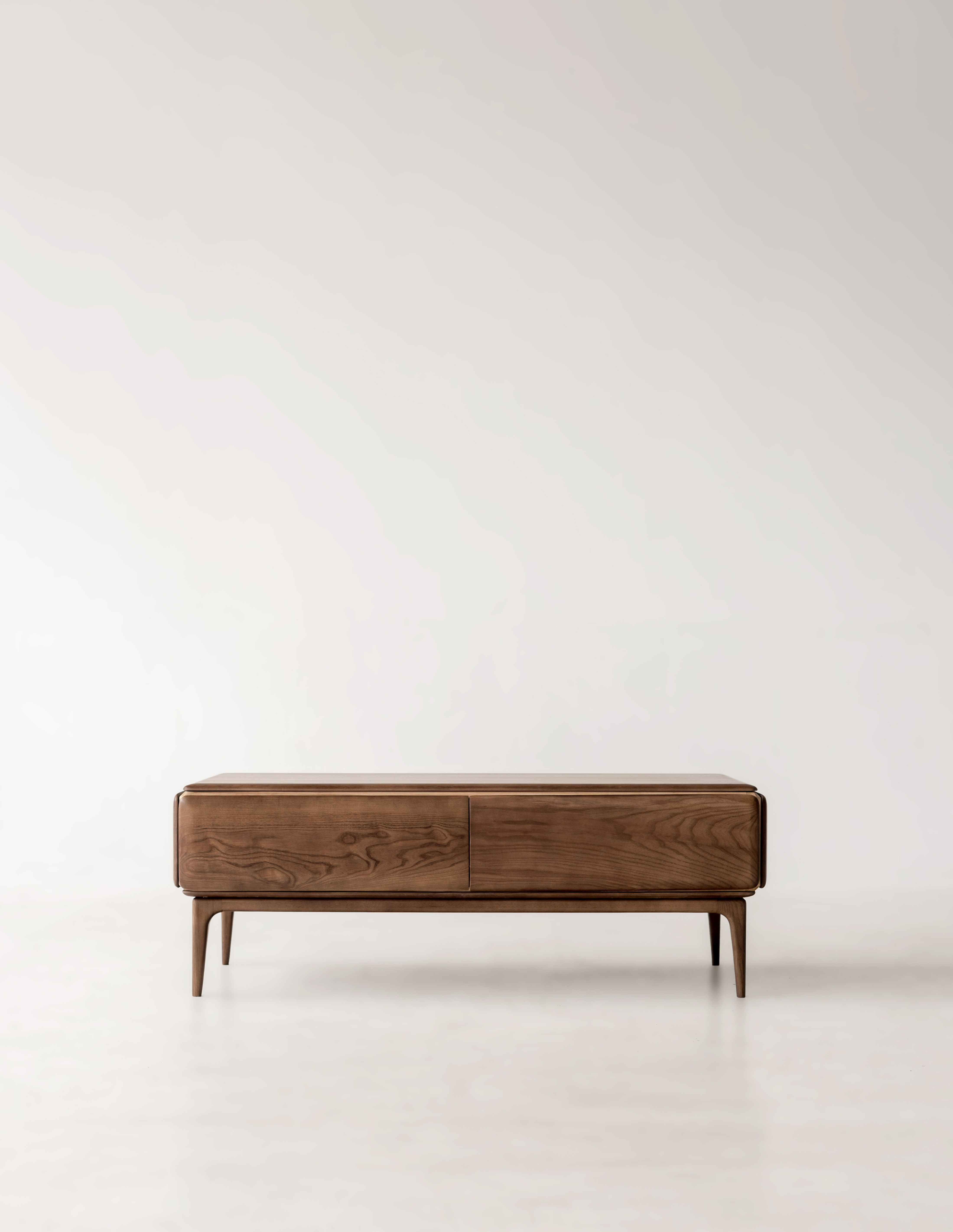 adeline walnut coffee table - front view