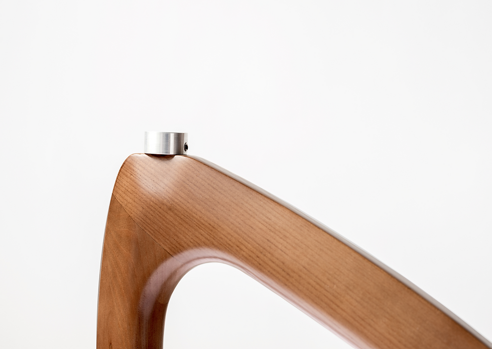 Thumbnail: petal coffee table wooden leg up close