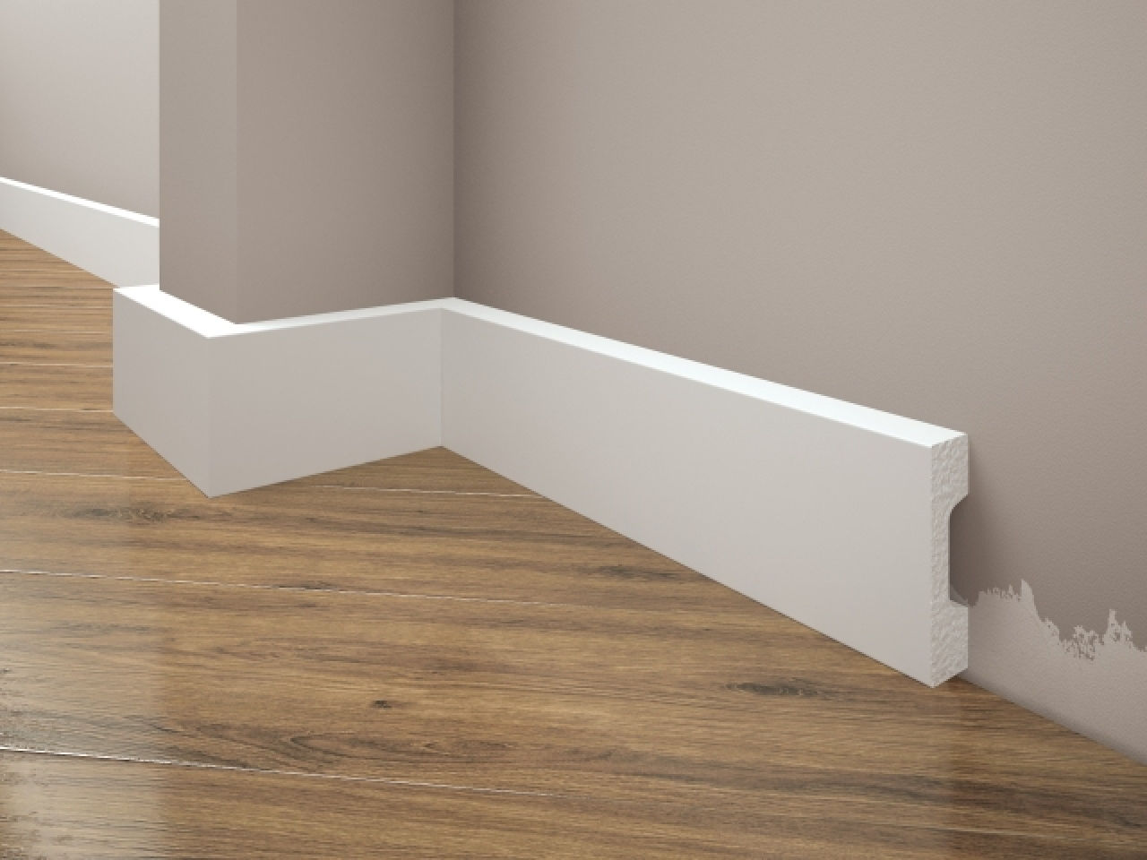 Plinta decorativa alba din DUROTEC 27