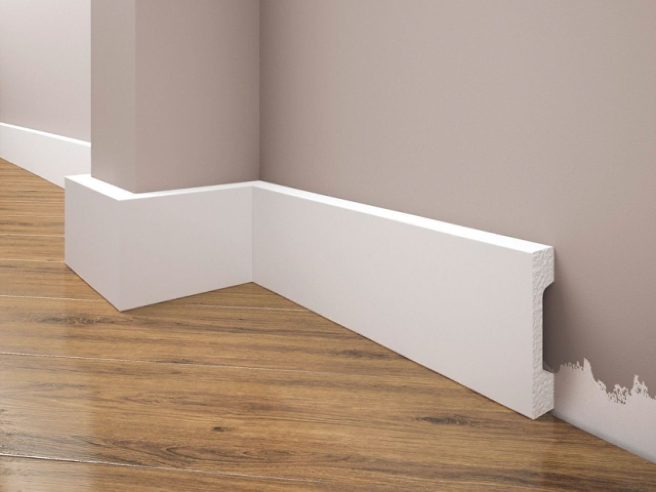 Plinta decorativa alba din DUROTEC 23