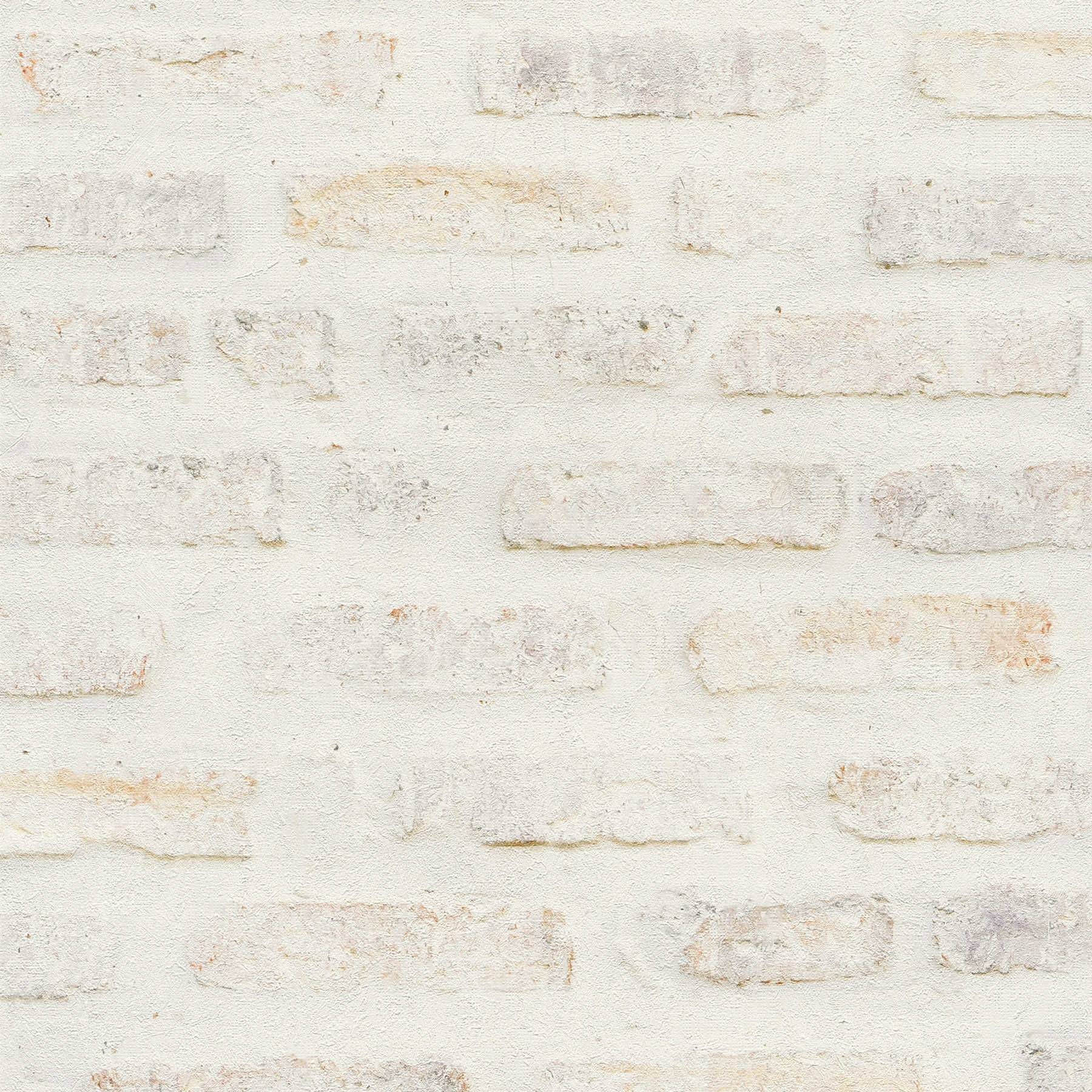 Tapet care imita zidaria de caramida vopsita in nuante crem